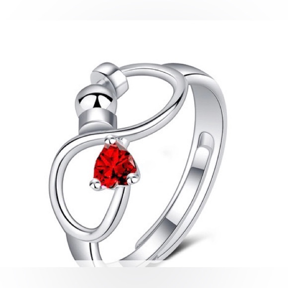 Rhinestone Infinity Fidget Rings - Picture 2 of 3